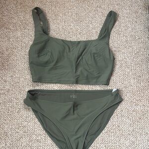Aerie Deep Green Bikini Set